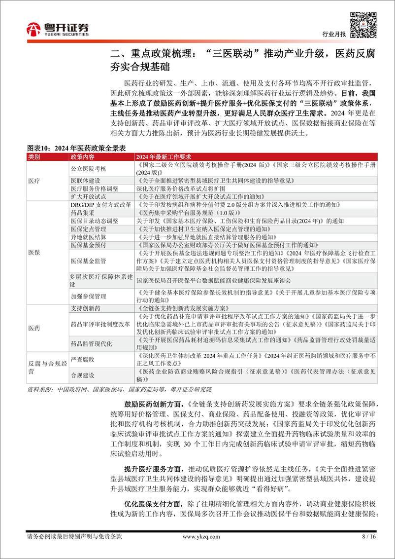 《【粤开医药】医药行业2024年回顾：整体承压，局部分化-250112-粤开证券-16页》 - 第8页预览图