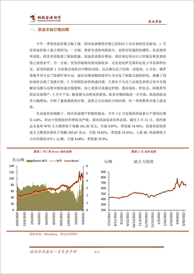 《原油季报：俄乌冲突影响仍在，油价或高位震荡-20220408-铜冠金源期货-15页》 - 第5页预览图