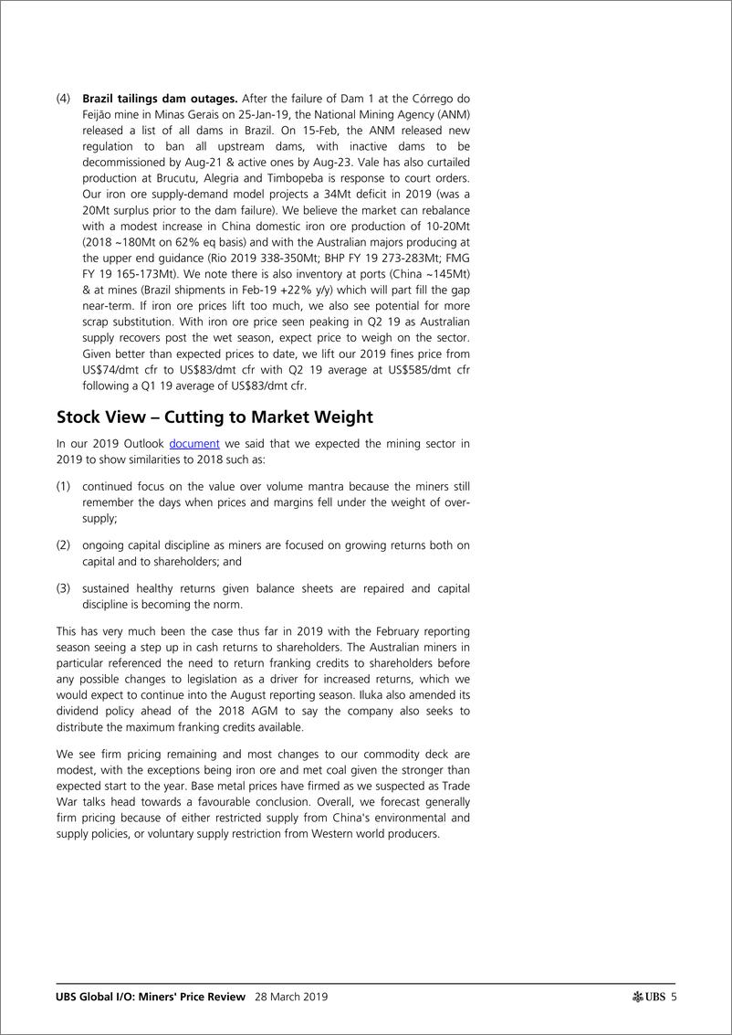 《瑞银-全球-基础材料行业-全球矿工价格回顾-2019.3.28-83页》 - 第6页预览图