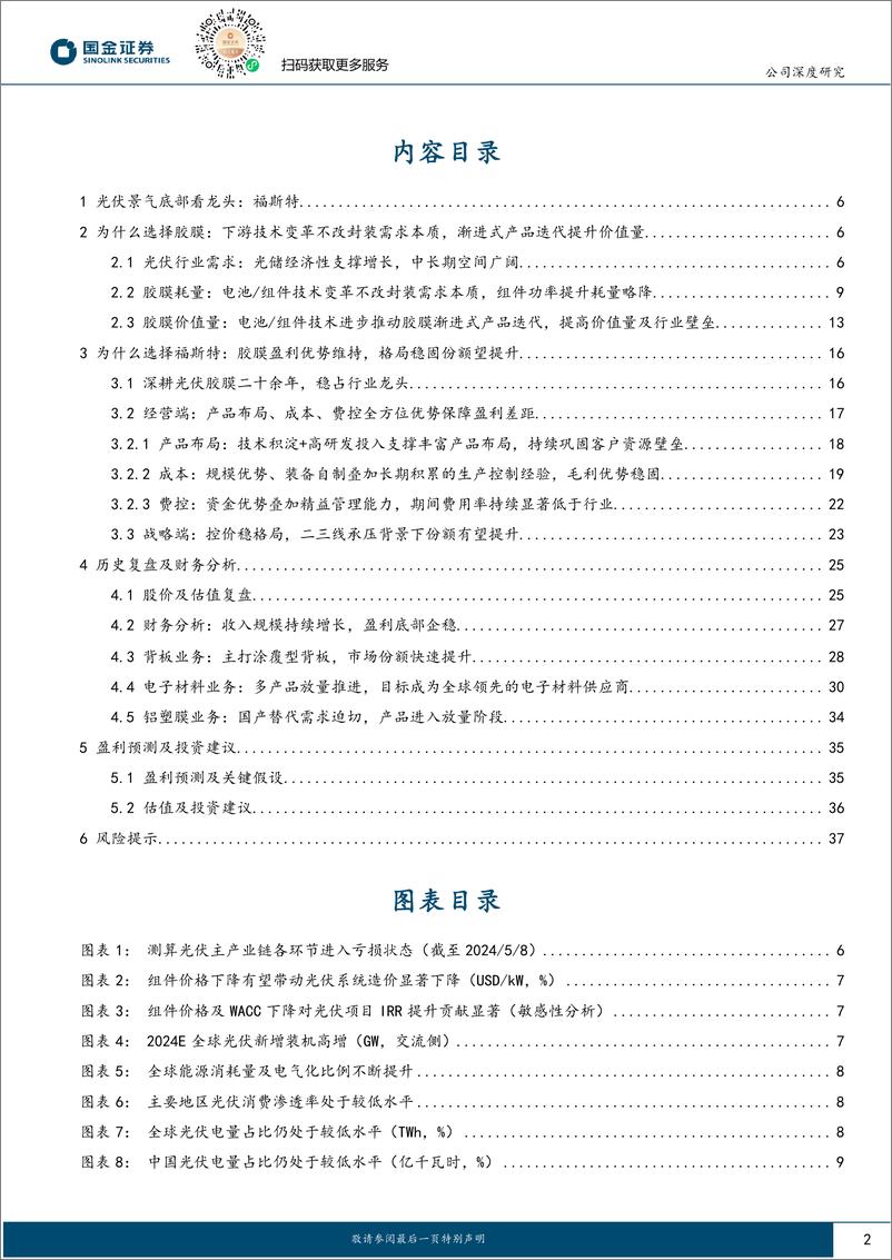 《国金证券-福斯特-603806-光伏景气底部看龙头系列-一-：全方位优势在手，胶膜龙头谱写新篇章》 - 第2页预览图