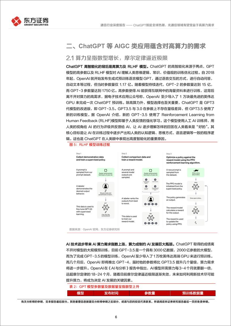 《通信行业深度报告：ChatGPT掀起全球热潮，光通信领域有望受益于高算力需求-20230213-东方证券-15页》 - 第7页预览图