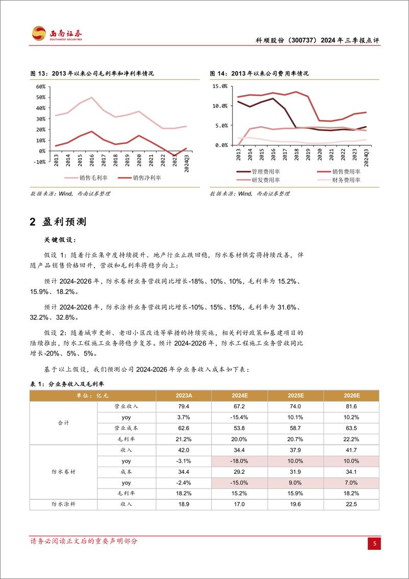 《科顺股份(300737)2024年三季报点评：防水行业头部，综合优势突出-241031-西南证券-11页》 - 第6页预览图