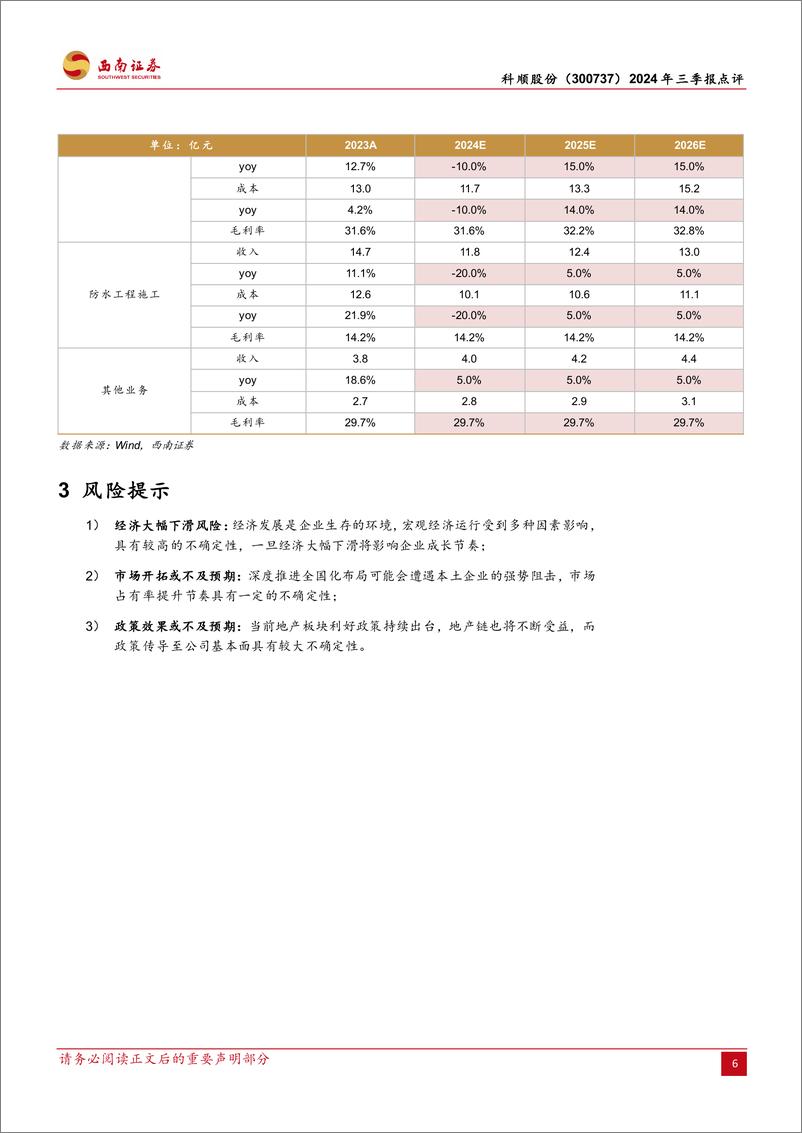 《科顺股份(300737)2024年三季报点评：防水行业头部，综合优势突出-241031-西南证券-11页》 - 第7页预览图