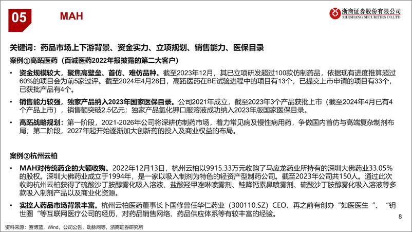 《仿制药CXO行业专题(四)：MAH商业化风起，新业态逢时-240517-浙商证券-14页》 - 第8页预览图