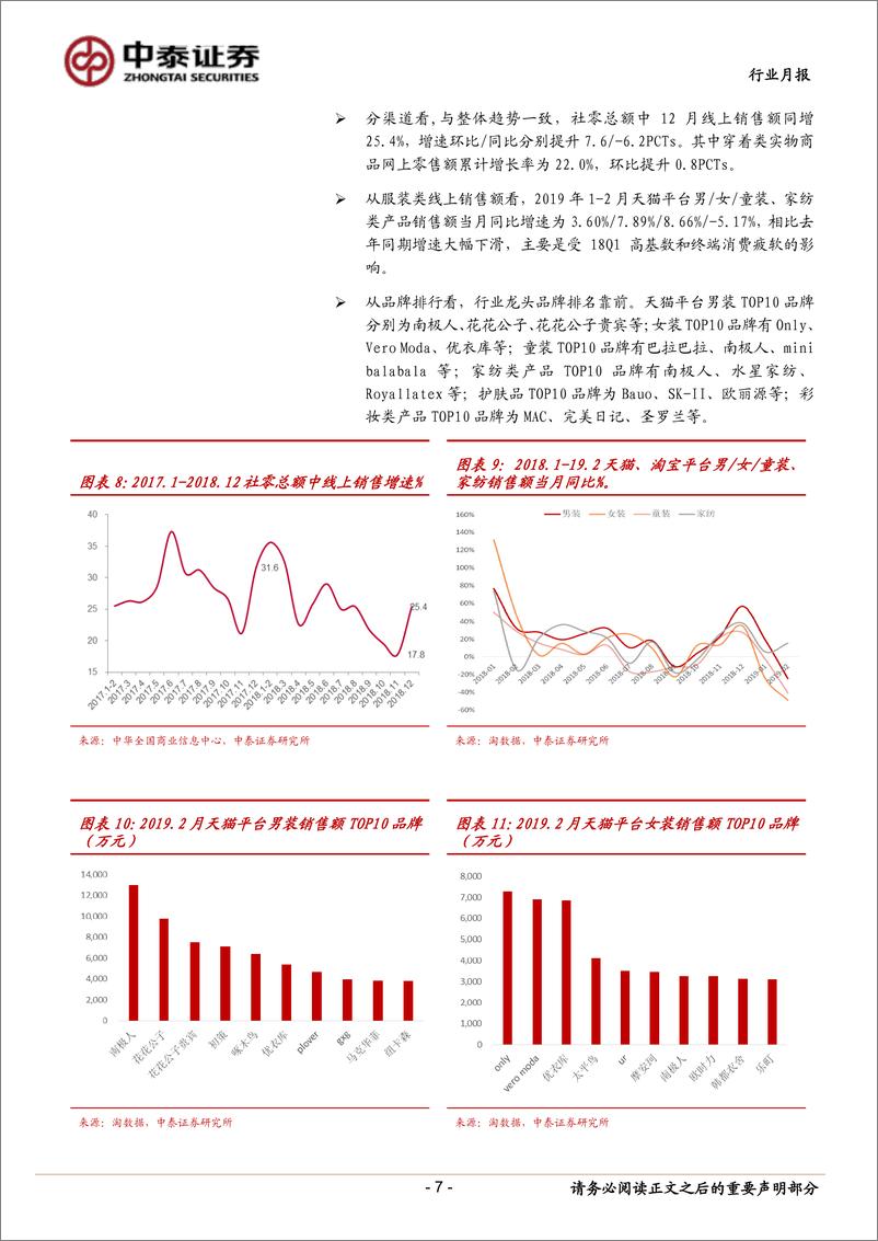 《纺织服装行业月报：增值税率下调对纺服行业影响几何？-20190310-中泰证券-15页》 - 第8页预览图