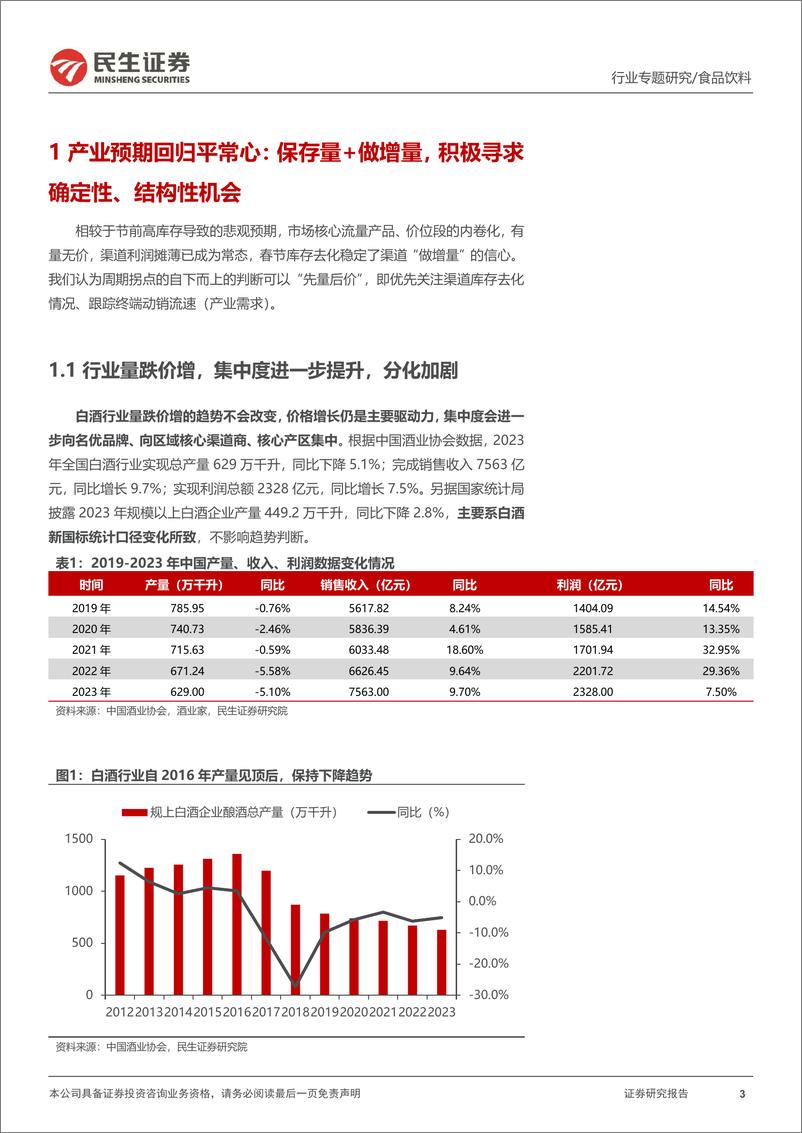 《食品饮料行业2024年春季糖酒会专题：春糖总结—产业回归平常心，积极寻求结构性机会-240326-民生证券-24页》 - 第3页预览图