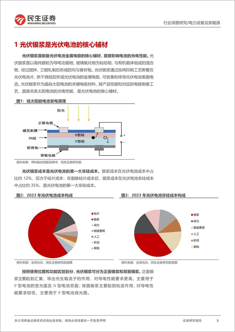 《光伏行业深度报告：N型迭代加速，银浆环节驶入量利齐升快车道》 - 第3页预览图