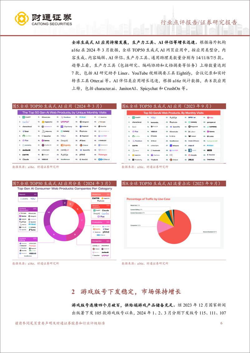 《传媒行业点评：AI应用持续演进，关注内容行业生产力革新-240405-财通证券-14页》 - 第6页预览图