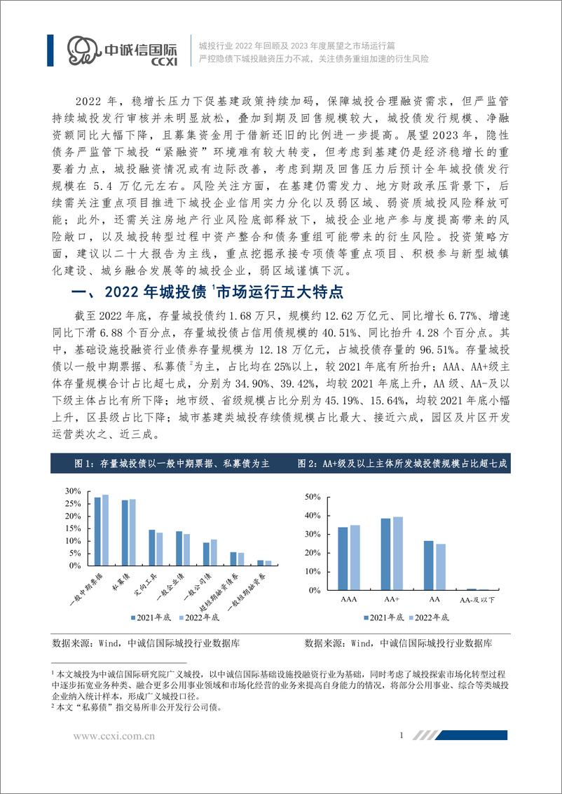 《中诚信-【城投行业2022年回顾及2023年展望之市场运行篇】严控隐债下城投融资压力不减，关注债务重组加速的衍生风险-22页》 - 第2页预览图