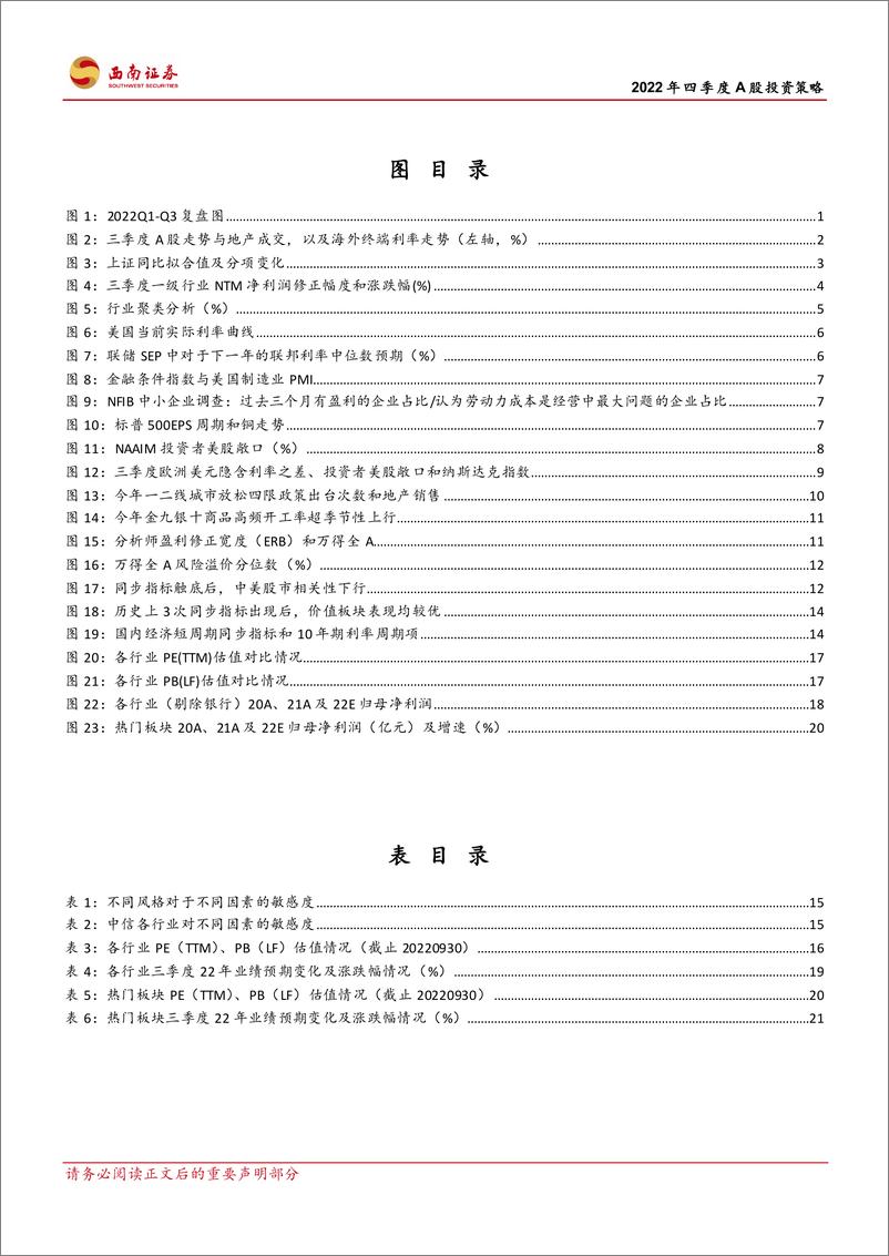 《2022年四季度A股投资策略：经济筑底磨底，风格边际切换-20221009-西南证券-26页》 - 第4页预览图