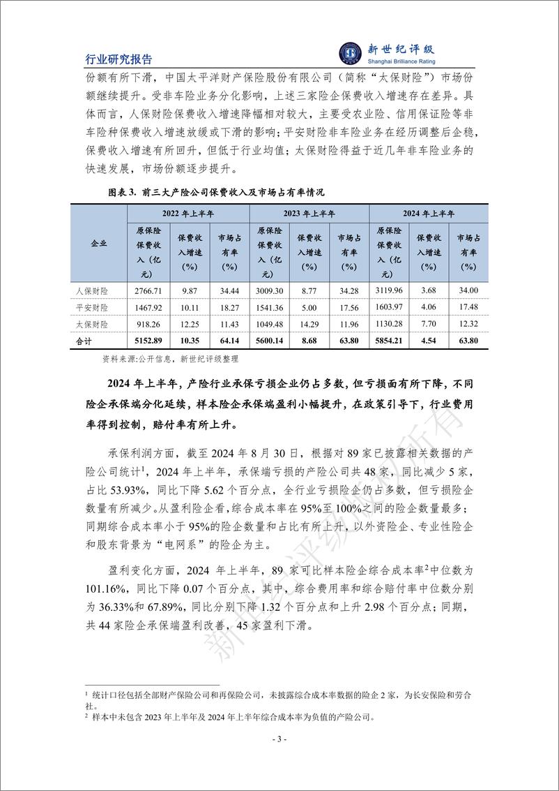 《2024年上半年财产保险行业信用观察-14页》 - 第3页预览图