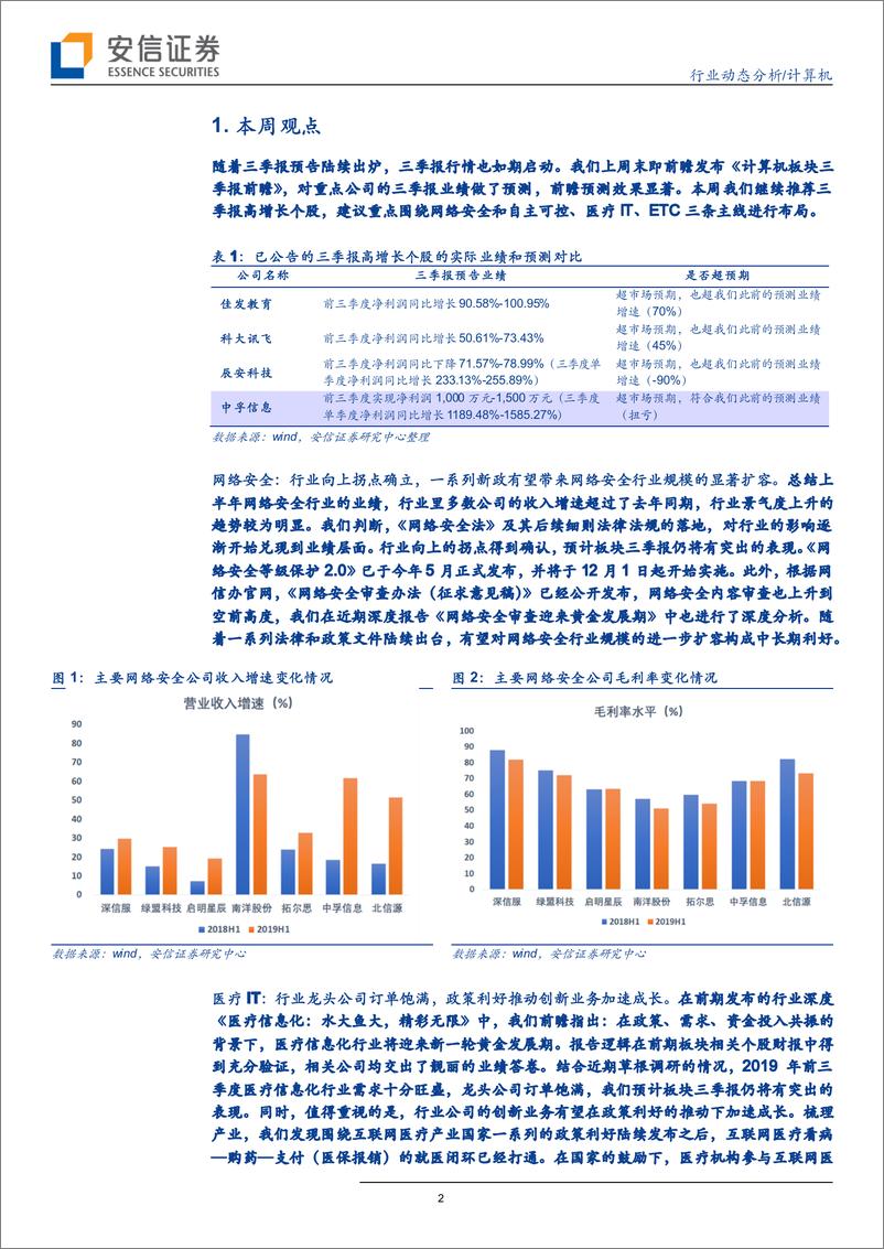 《计算机行业动态报告：三季报行情火热，还有哪些高增长？-20191013-安信证券-16页》 - 第3页预览图