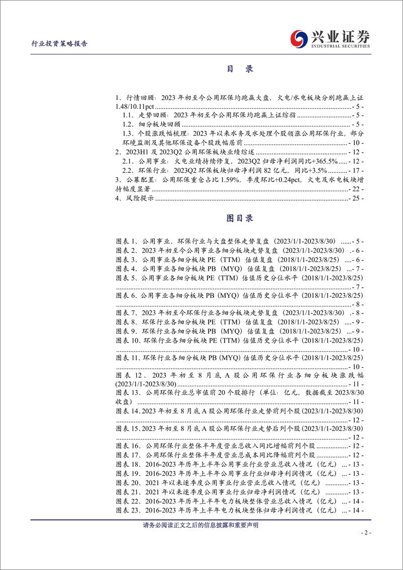 《公用环保行业2023年中报综述：23H1火电、燃气板块归母净利分别同比+334.6%、+5.5%-20230903-兴业证券-26页》 - 第3页预览图