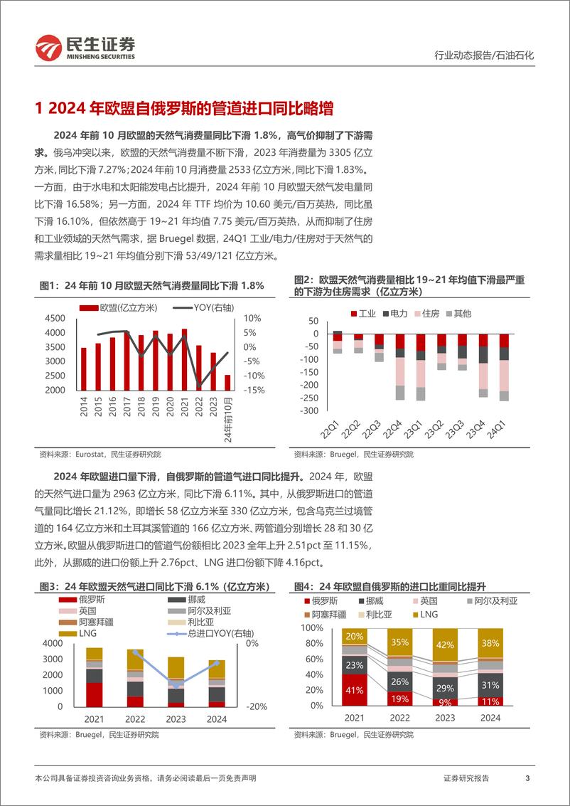 《天然气行业系列研究之一：乌克兰停止俄罗斯过境天然气，影响几何？-250115-民生证券-15页》 - 第3页预览图