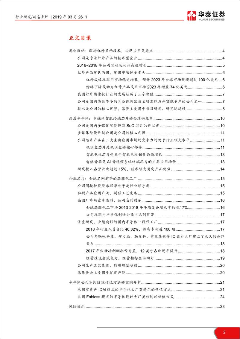 《电子元器件行业华泰科创投资手册系列：科创板首批受理的半导体标的解读-20190326-华泰证券-29页》 - 第3页预览图