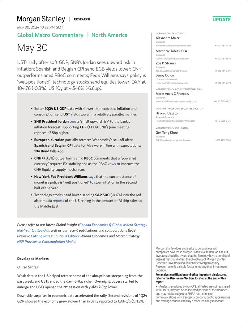 《Morgan Stanley Fixed-Global Macro Commentary May 30-108462085》 - 第1页预览图