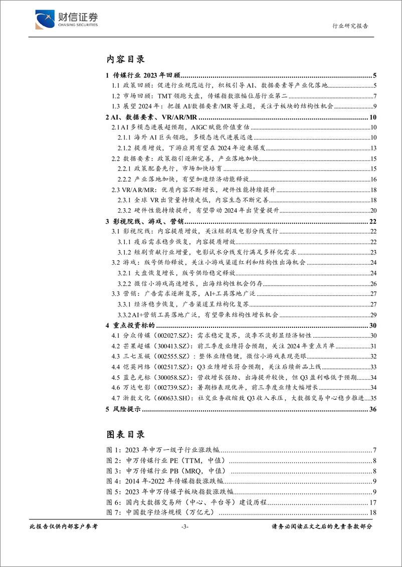 《传媒：内容提质与技术创新，期待2024年AI应用落地》 - 第3页预览图