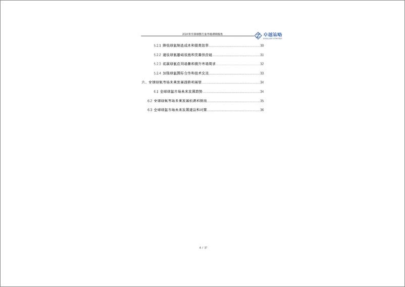 《2024中国绿氢行业市场调研报告-卓越策略》 - 第4页预览图