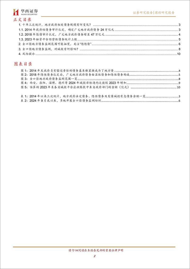 《城投解惑系列之九：全口径地方债务监测，新一轮债务上报？-241119-华西证券-12页》 - 第2页预览图