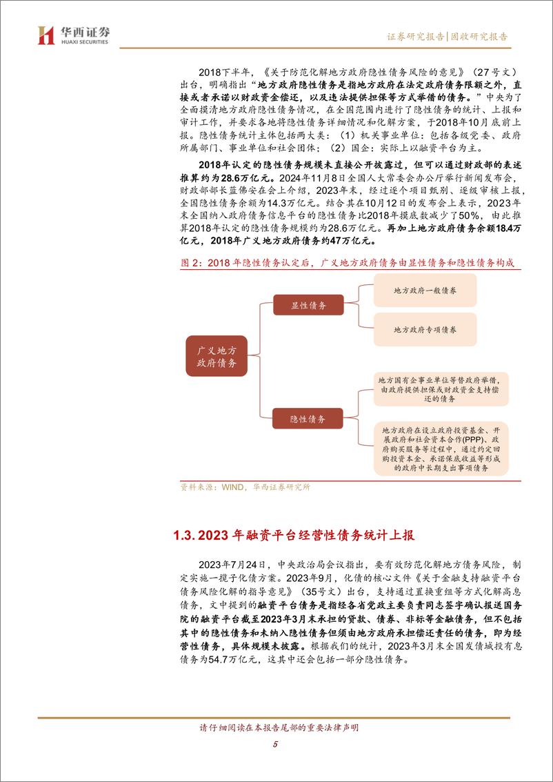 《城投解惑系列之九：全口径地方债务监测，新一轮债务上报？-241119-华西证券-12页》 - 第5页预览图