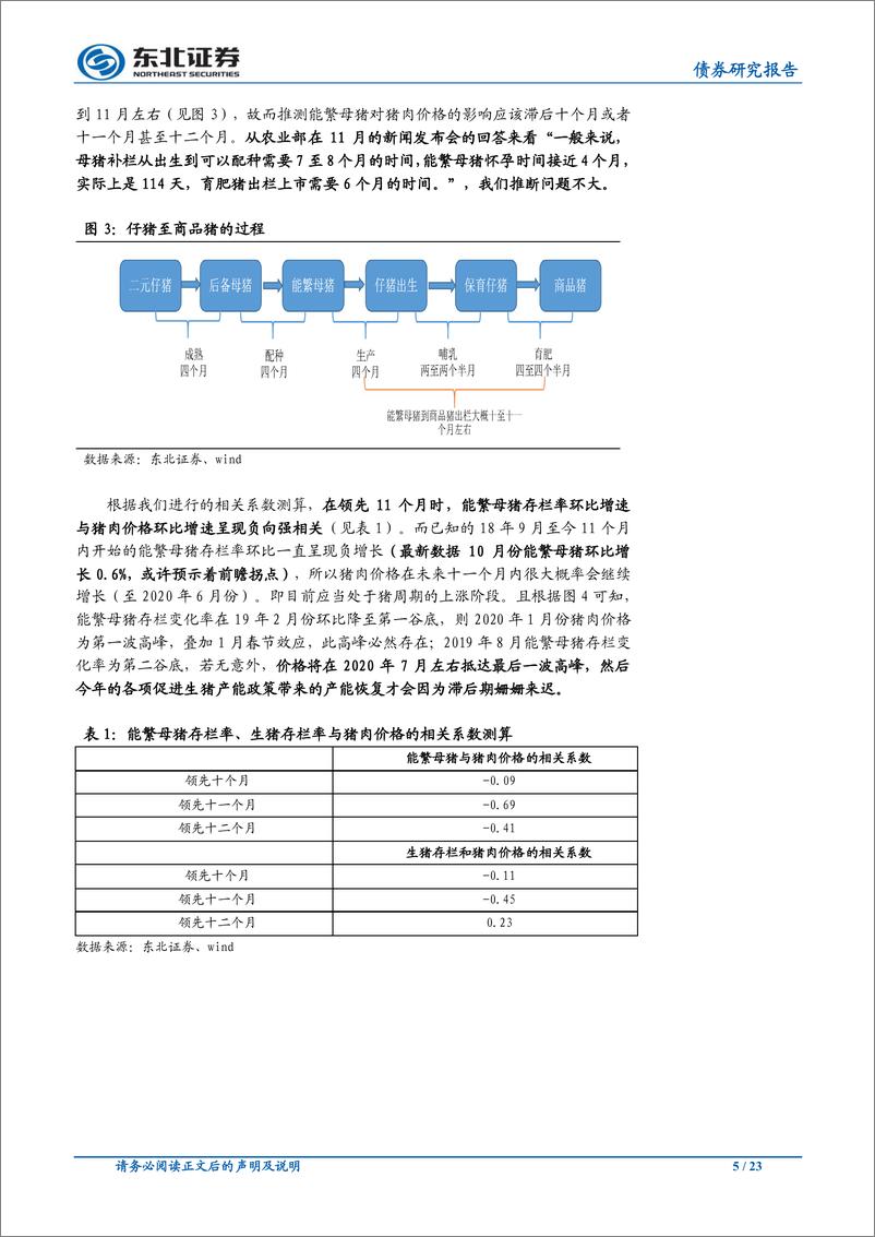 《固收专题报告：猪周期视角下的2020年通胀测算及货币政策展望-20191127-东北证券-23页》 - 第6页预览图