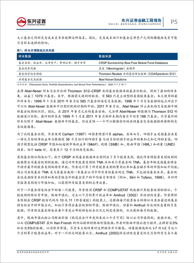 《海外文献速览系列之五：基金的交易成本、持仓特征与业绩的关系-20210620-东兴证券-28页》 - 第6页预览图