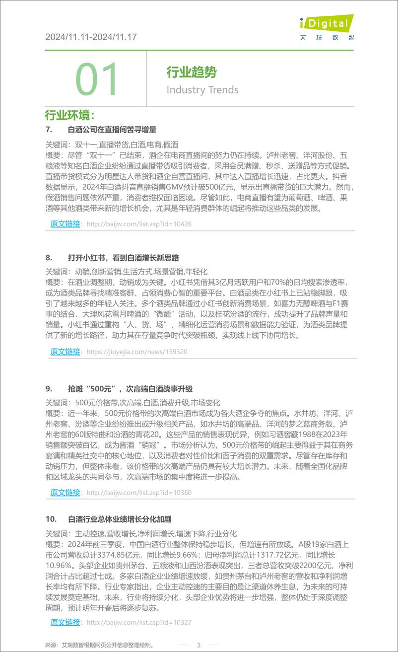 《iR-酒行业周度市场观察-2024年第47周-8页》 - 第3页预览图