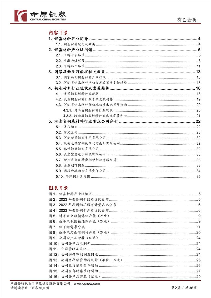 《有色金属行业报告：铜基材料产业链分析之河南概况-240718-中原证券-36页》 - 第2页预览图