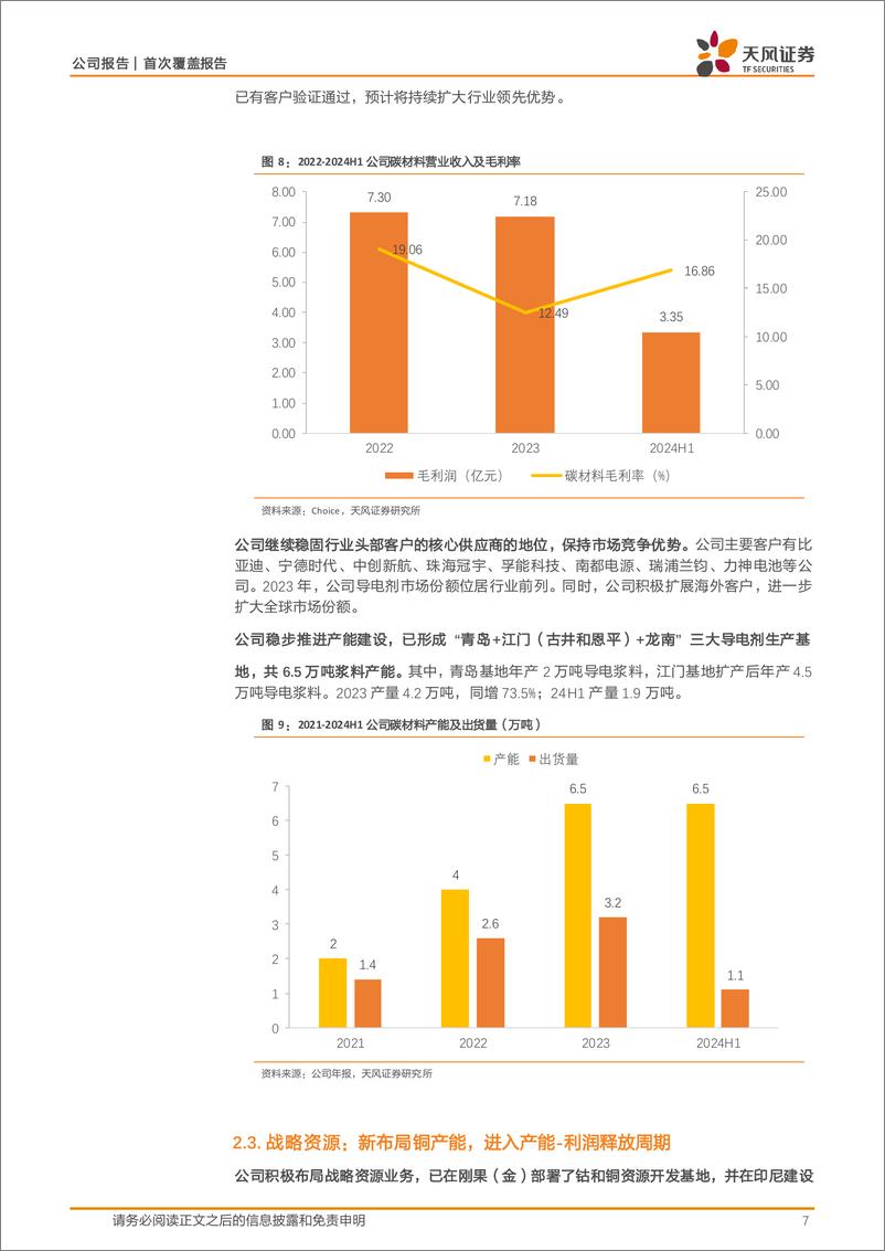 《道氏技术(300409)战略资源业务高增中，锂电业务有望迎拐点-241022-天风证券-12页》 - 第7页预览图