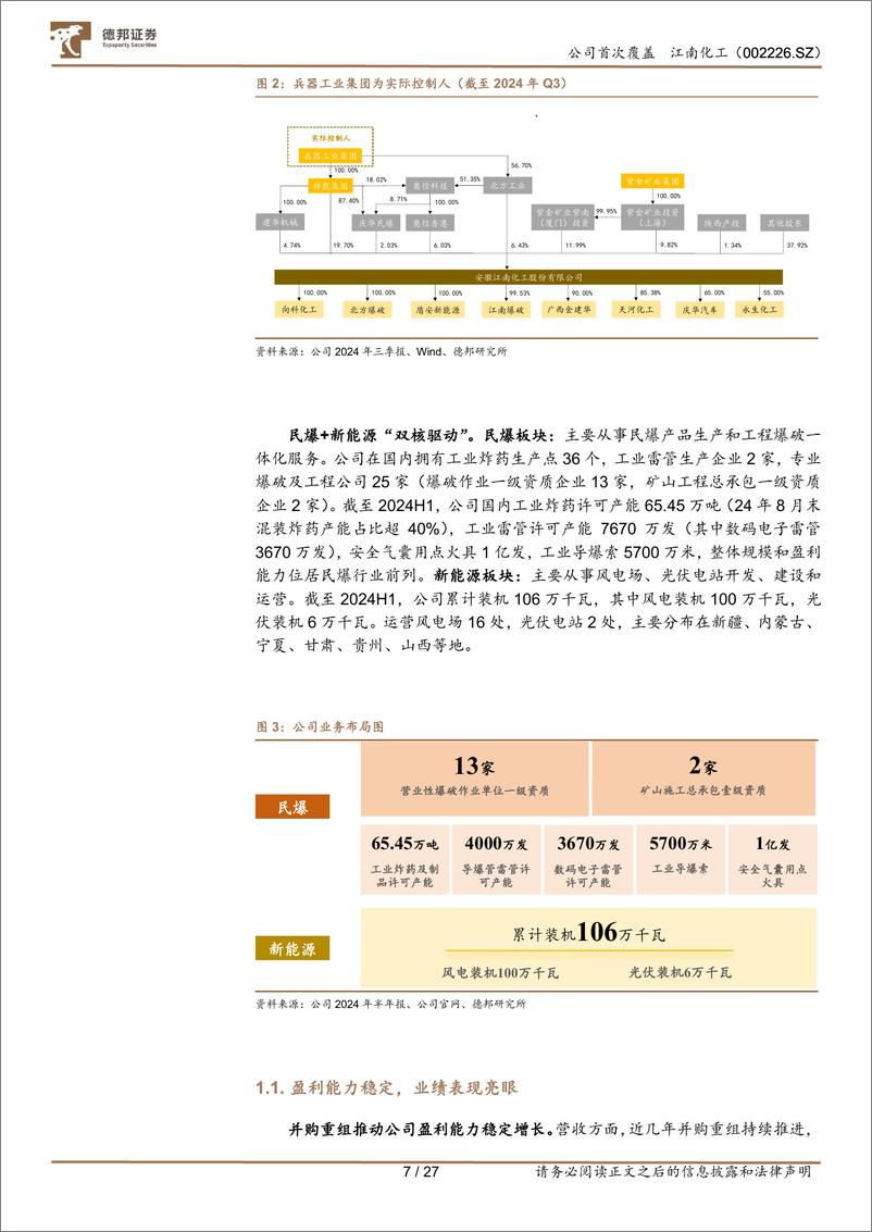 《江南化工(002226)兵器集团特种兵，民爆行业领军者-241031-德邦证券-27页》 - 第7页预览图