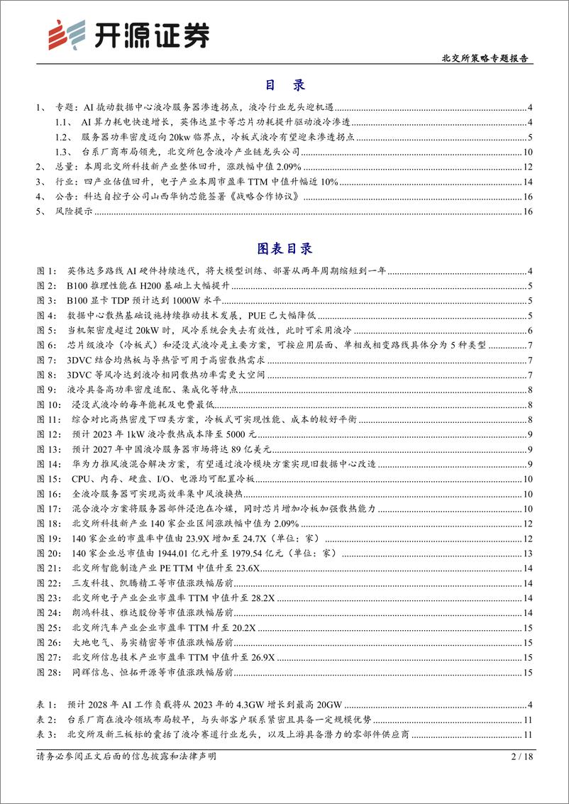 《北交所科技新产业跟踪第十期：AI撬动数据中心液冷服务器渗透拐点，北交所液冷行业龙头迎机遇-240317-开源证券-18页》 - 第2页预览图