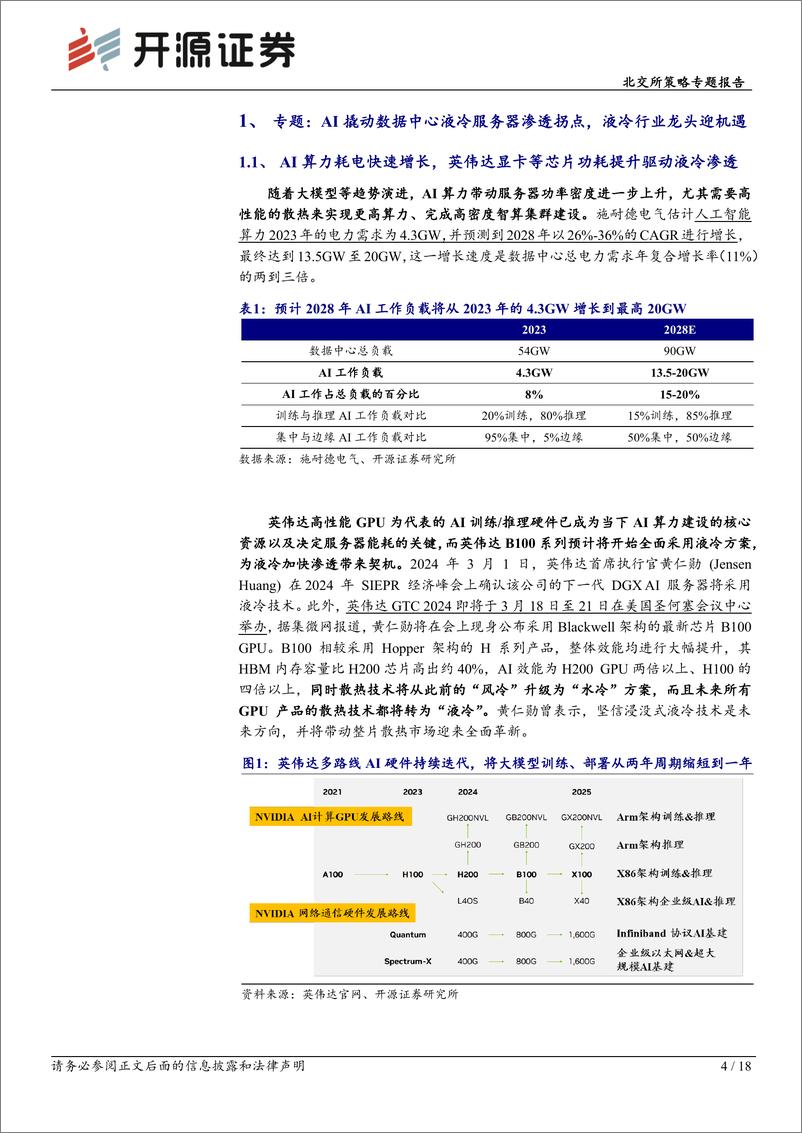 《北交所科技新产业跟踪第十期：AI撬动数据中心液冷服务器渗透拐点，北交所液冷行业龙头迎机遇-240317-开源证券-18页》 - 第4页预览图