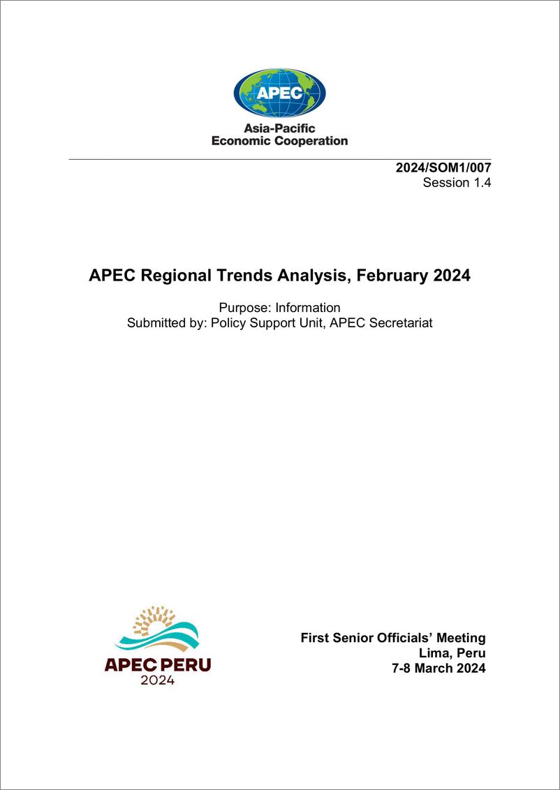《2024年亚太经合组织地区趋势报告_英文版_》 - 第1页预览图