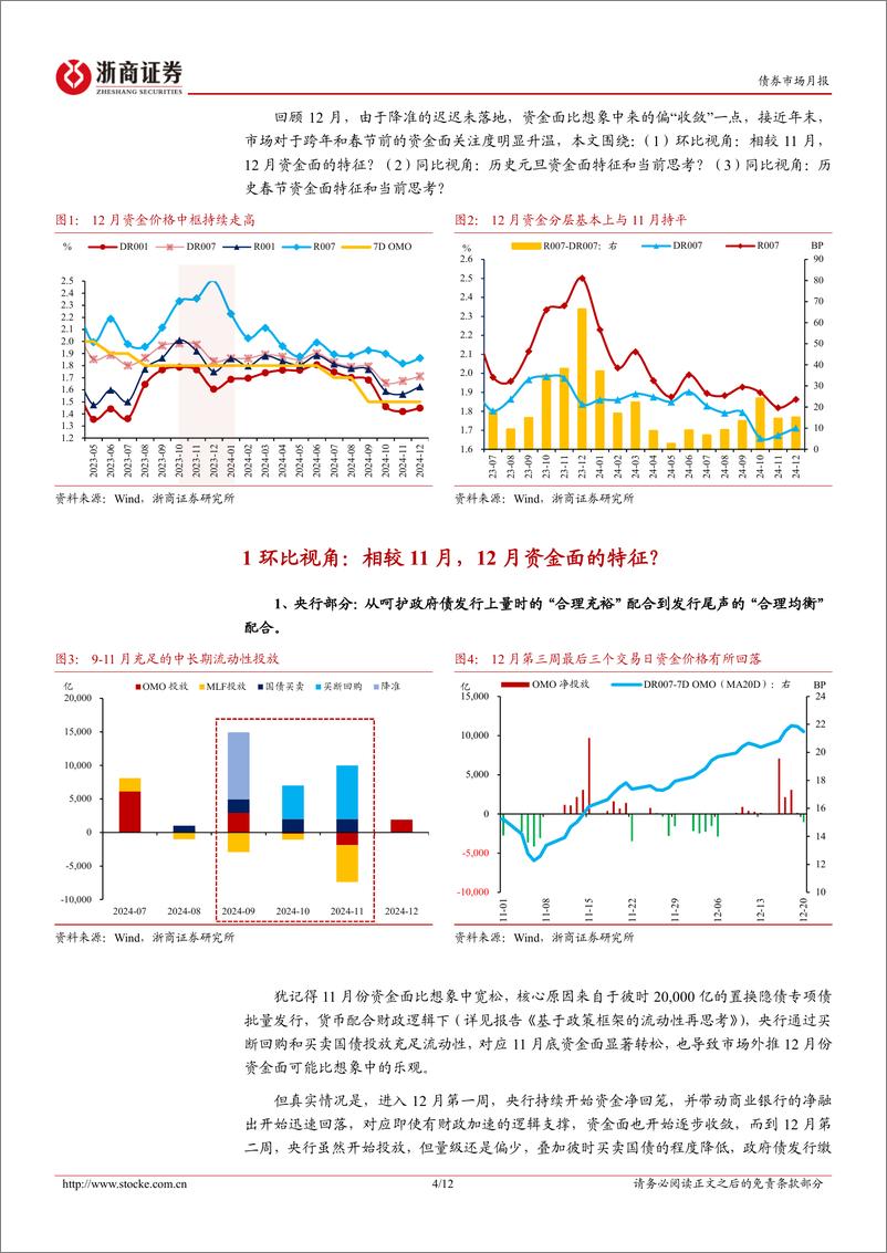 《债券市场月报：对元旦和春节前后资金面的思考-241222-浙商证券-12页》 - 第4页预览图