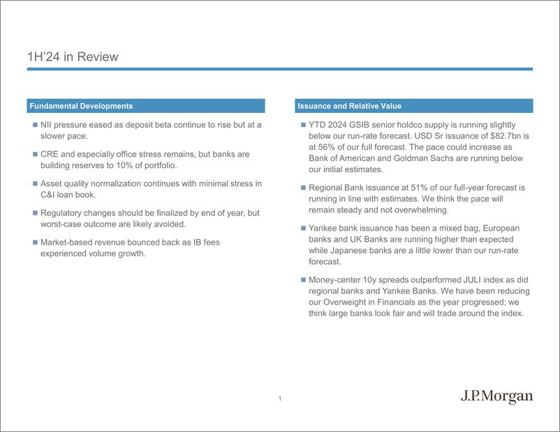 《JPMorgan Econ  FI-Mid-Year 2024 Outlook High Grade Banks-108846509》 - 第3页预览图