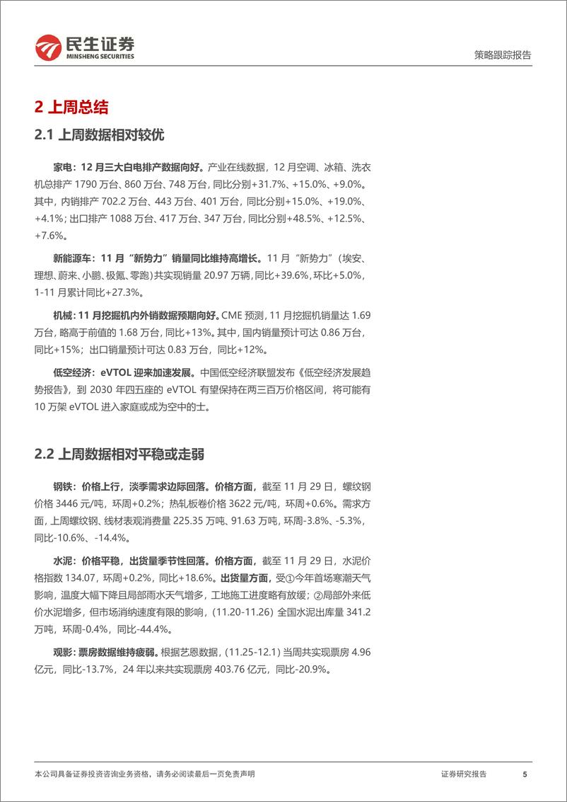 《行业信息跟踪：三大白电12月排产向好，“新势力”11月销量维持高增长-241203-民生证券-25页》 - 第5页预览图