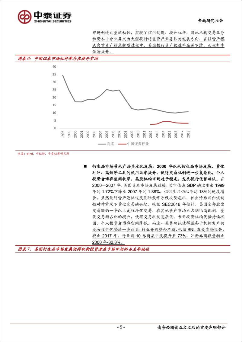 《非银金融行业：全球经验看券商的“护城河”演进方向~为什么持续推荐龙头券商-20190223-中泰证券-13页》 - 第6页预览图