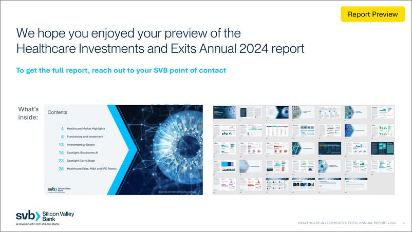 《硅谷银行-医疗保健投资和退出（英）-2025.1-6页》 - 第4页预览图