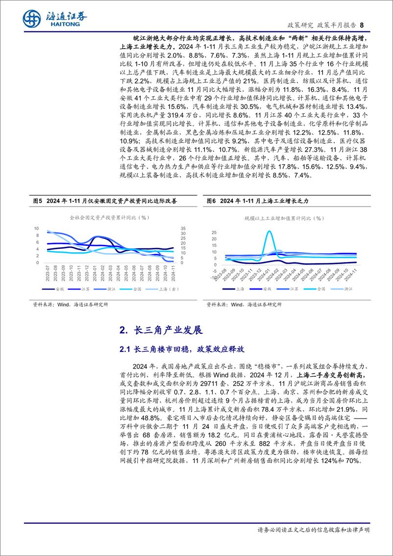 《长三角经济新观察(十二月)：经济冷热不均，政策赋能发展新机-250114-海通证券-15页》 - 第8页预览图