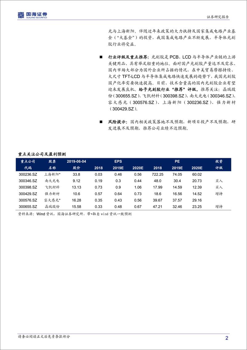 《化工行业专题报告：中美贸易摩擦下，光刻胶国产化有望加速-20190604-国海证券-42页》 - 第3页预览图