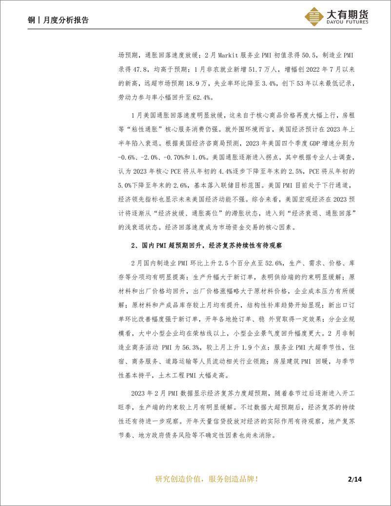 《铜月度分析报告：强预期逐渐兑现，3月铜价震荡上行-20230228-大有期货-15页》 - 第4页预览图