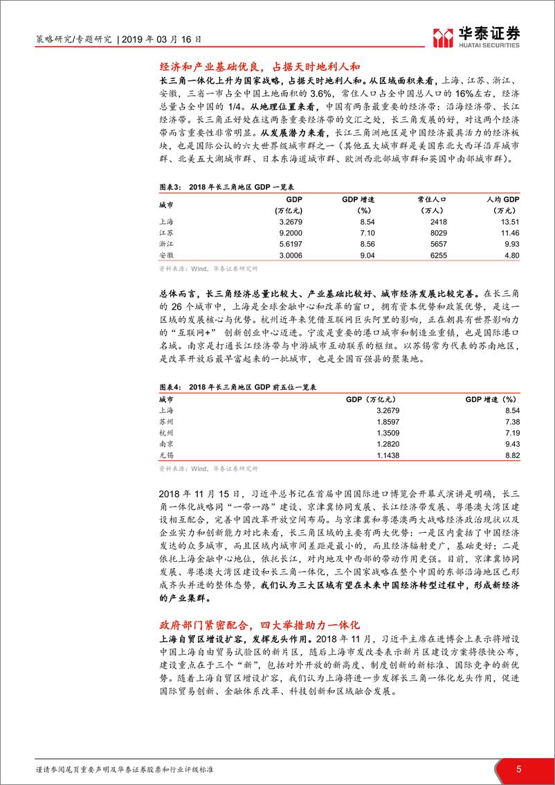 《长三角一体化主题投资系列之一：扎实基本面+新增成长性=长三角-20190316-华泰证券-14页》 - 第6页预览图