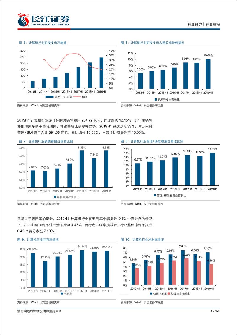 《计算机行业2019中报综述：分化加剧，御风而行-20190901-长江证券-12页》 - 第5页预览图