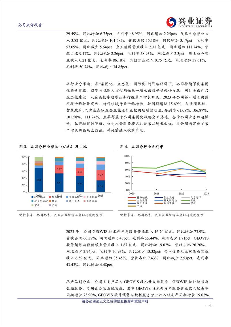 《中科星图(688568)2023年报及2024年一季报点评：集团化生态化战略持续发力，应用领域拓展成果卓著-240516-兴业证券-11页》 - 第4页预览图