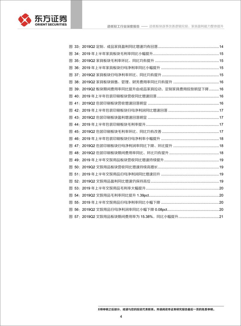 《轻工造纸行业2019年中报总结：造纸板块逐季改善逻辑兑现，家具盈利能力整体提升-20190910-东方证券-24页》 - 第4页预览图