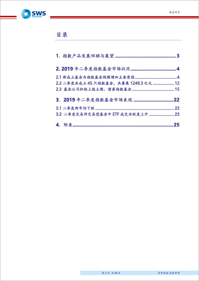 《2019年2季度指数型基金季报分析：二季度指数基金爆发式成立，主题指数基金成为申报新热点-20190724-申万宏源-44页》 - 第3页预览图