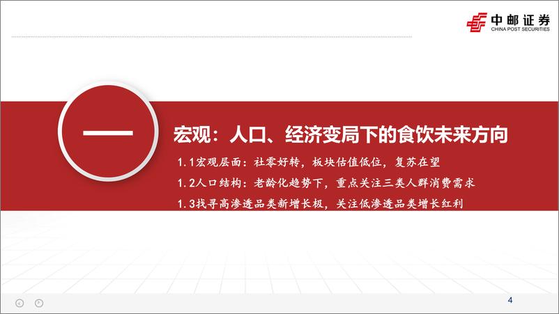 《食品饮料行业2024年度策略：风雨临溪舟自渡，关注需求侧变化下的行业新趋势-240313-中邮证券-40页》 - 第4页预览图