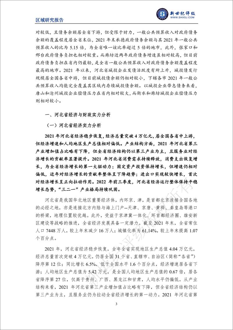 《新世纪评级-河北省及下辖各市经济财政实力与债务研究（2022）-23页》 - 第4页预览图