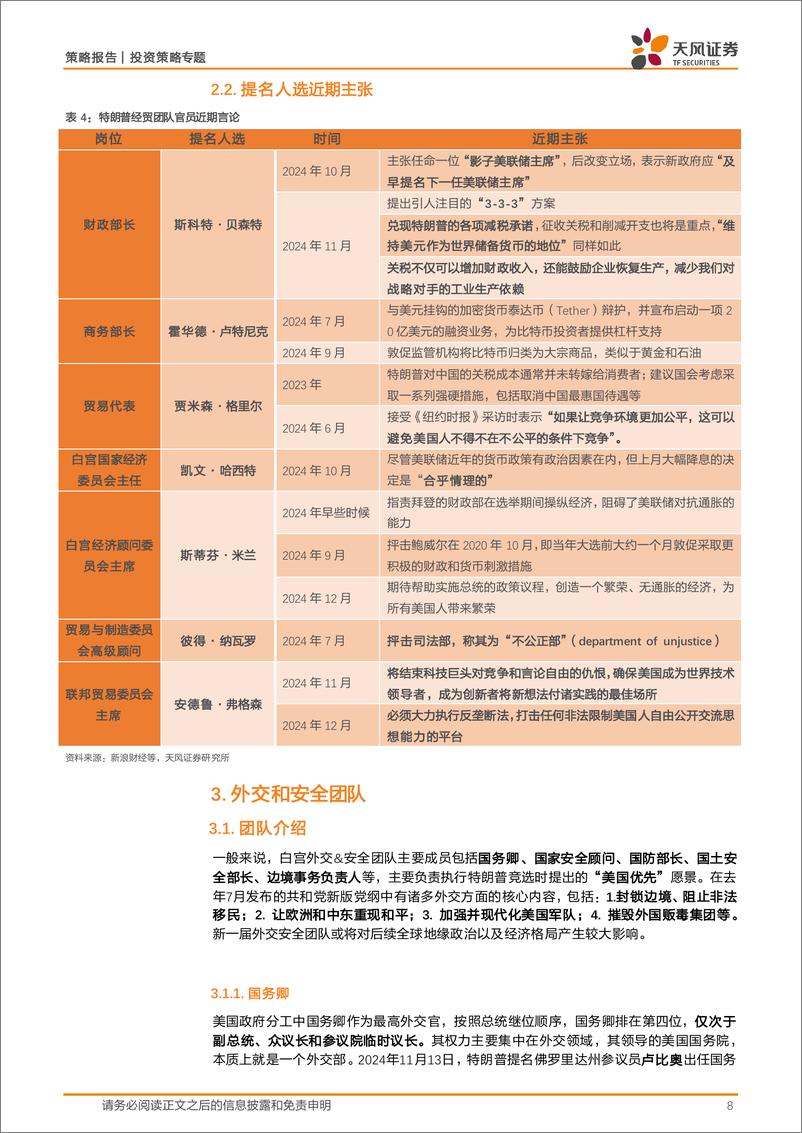 《2025年度策略核心聚焦之特朗普2.0：全球等待特朗普扰动-天风证券-250109-13页》 - 第8页预览图