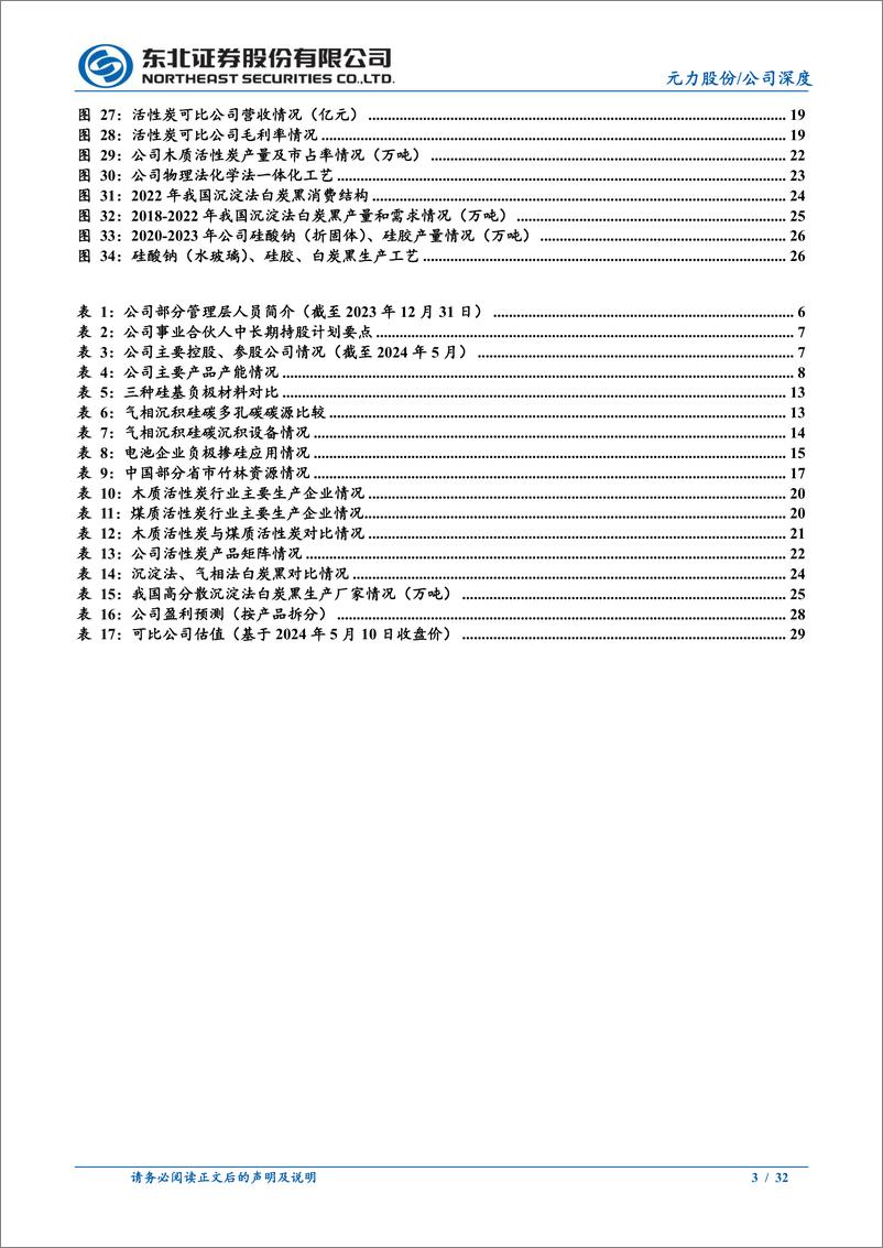 《元力股份(300174)活性炭龙头，硅、炭双轮驱动，新能源多孔碳卡位稀缺-240512-东北证券-32页》 - 第3页预览图